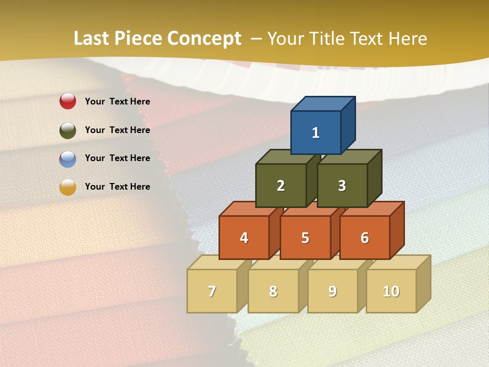 Samples Of A Fabric And Opened Color Card With Various Colors PowerPoint Template