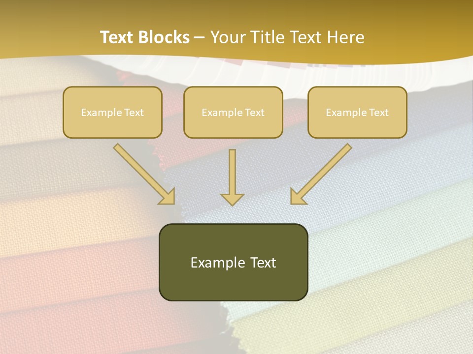 Samples Of A Fabric And Opened Color Card With Various Colors PowerPoint Template