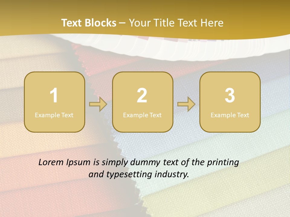 Samples Of A Fabric And Opened Color Card With Various Colors PowerPoint Template