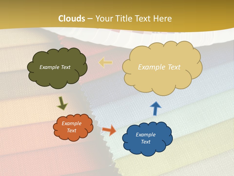 Samples Of A Fabric And Opened Color Card With Various Colors PowerPoint Template