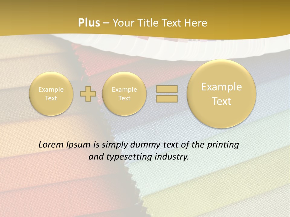Samples Of A Fabric And Opened Color Card With Various Colors PowerPoint Template