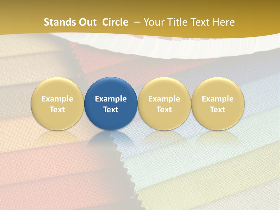 Samples Of A Fabric And Opened Color Card With Various Colors PowerPoint Template
