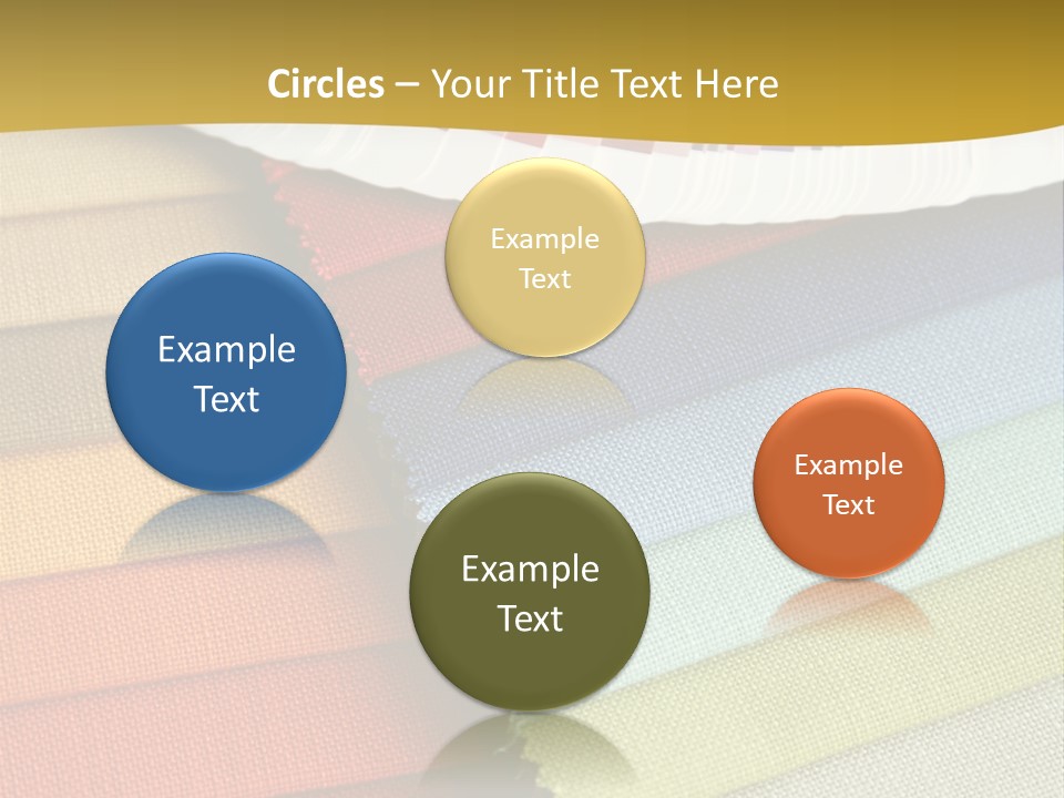 Samples Of A Fabric And Opened Color Card With Various Colors PowerPoint Template