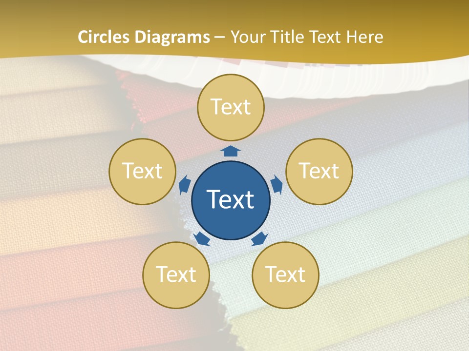 Samples Of A Fabric And Opened Color Card With Various Colors PowerPoint Template