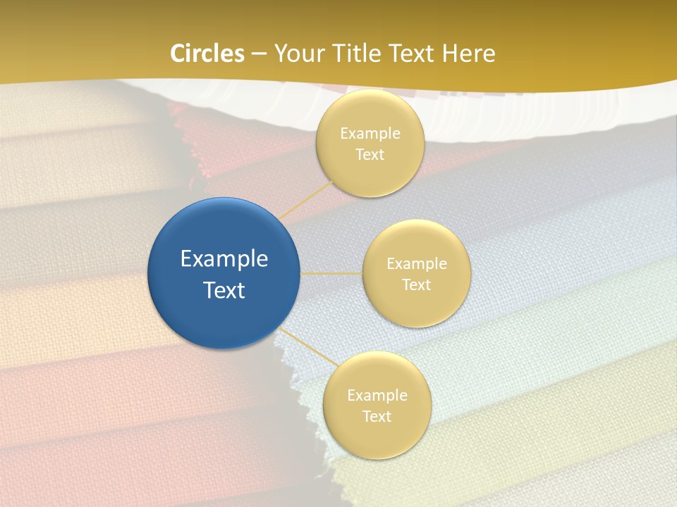 Samples Of A Fabric And Opened Color Card With Various Colors PowerPoint Template
