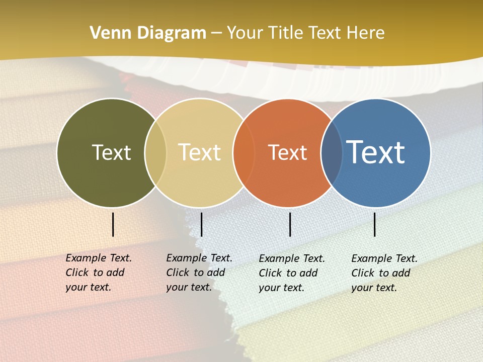 Samples Of A Fabric And Opened Color Card With Various Colors PowerPoint Template