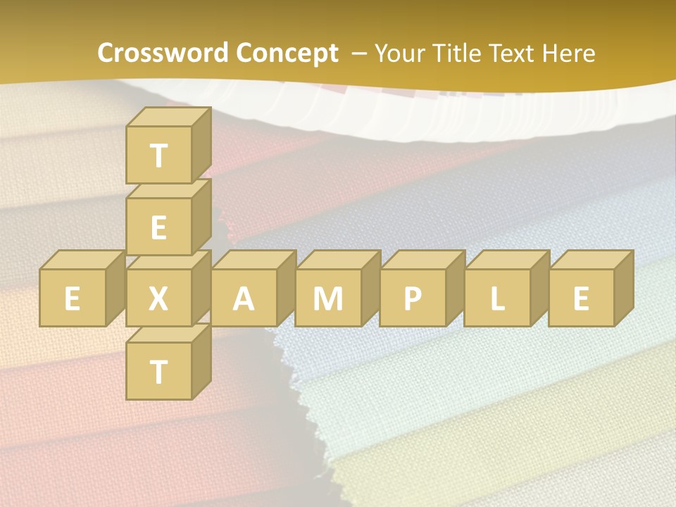 Samples Of A Fabric And Opened Color Card With Various Colors PowerPoint Template