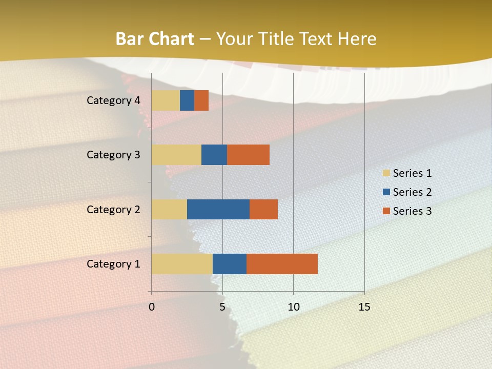 Samples Of A Fabric And Opened Color Card With Various Colors PowerPoint Template