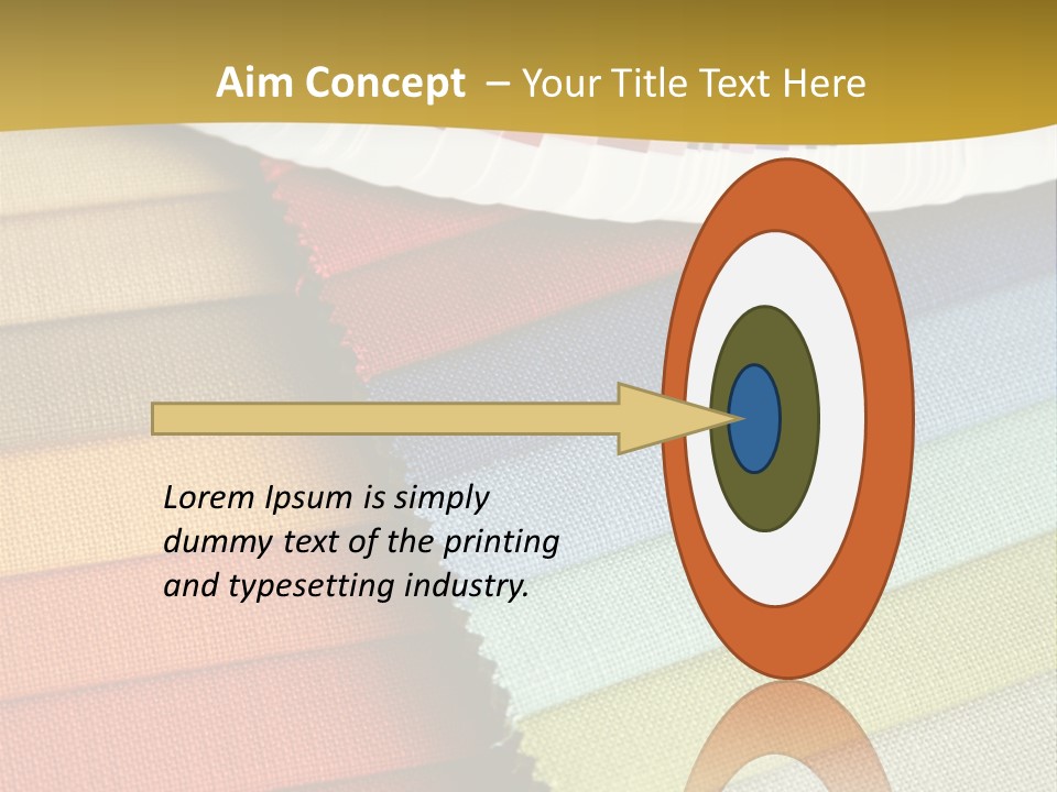 Samples Of A Fabric And Opened Color Card With Various Colors PowerPoint Template