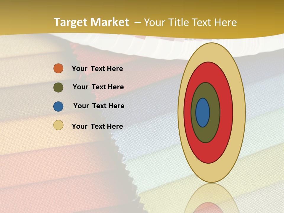 Samples Of A Fabric And Opened Color Card With Various Colors PowerPoint Template