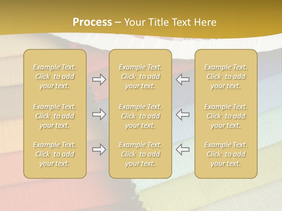Samples Of A Fabric And Opened Color Card With Various Colors PowerPoint Template
