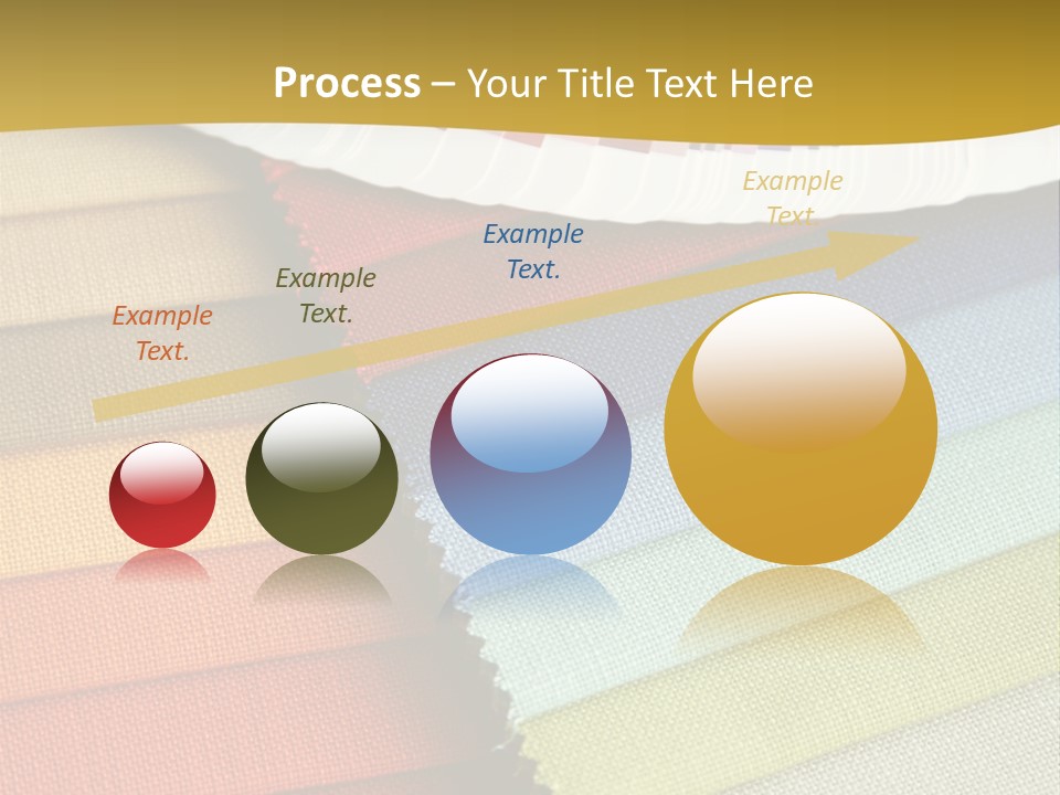 Samples Of A Fabric And Opened Color Card With Various Colors PowerPoint Template