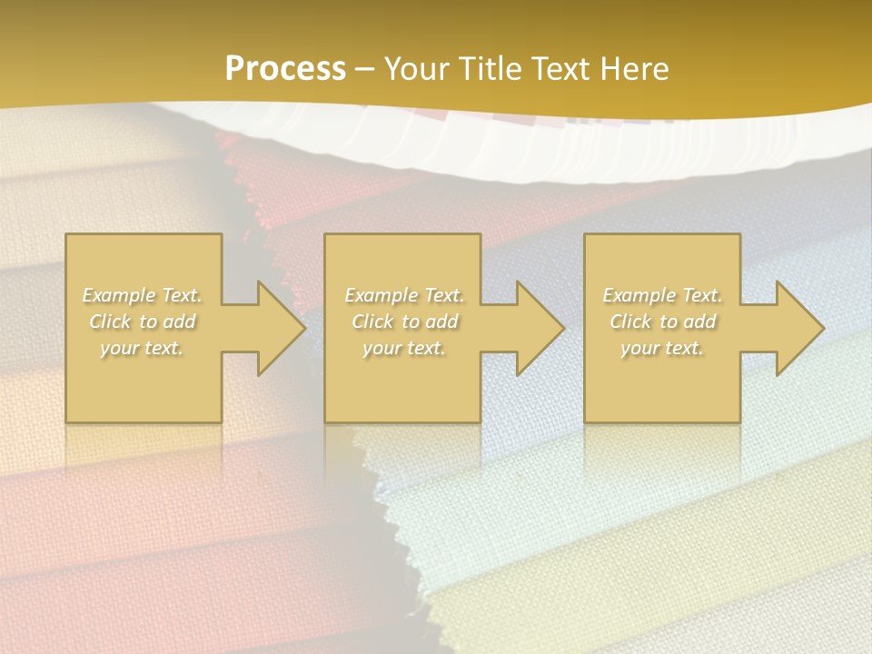 Samples Of A Fabric And Opened Color Card With Various Colors PowerPoint Template