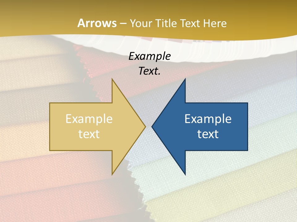 Samples Of A Fabric And Opened Color Card With Various Colors PowerPoint Template