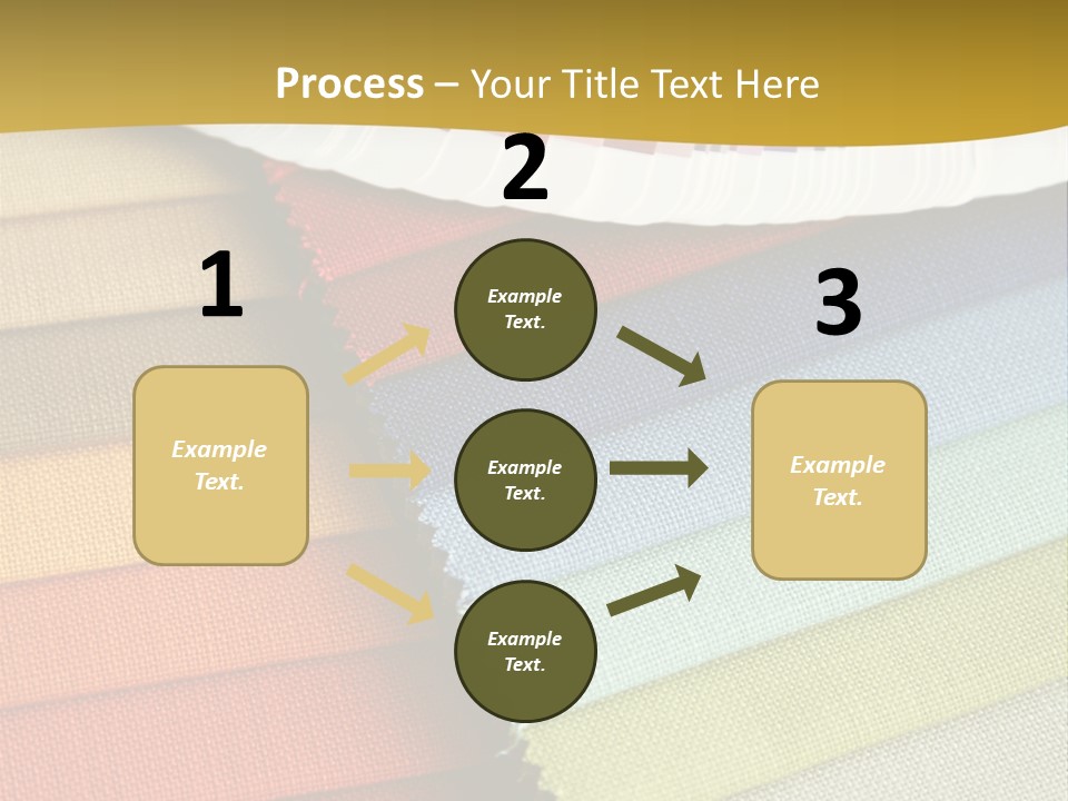 Samples Of A Fabric And Opened Color Card With Various Colors PowerPoint Template