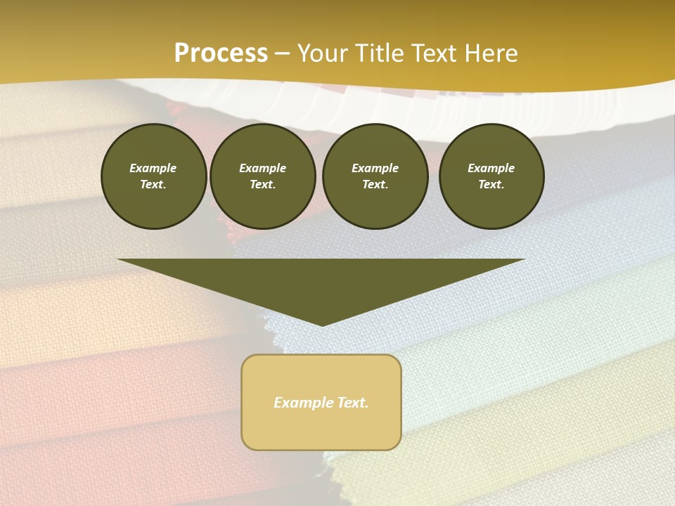 Samples Of A Fabric And Opened Color Card With Various Colors PowerPoint Template