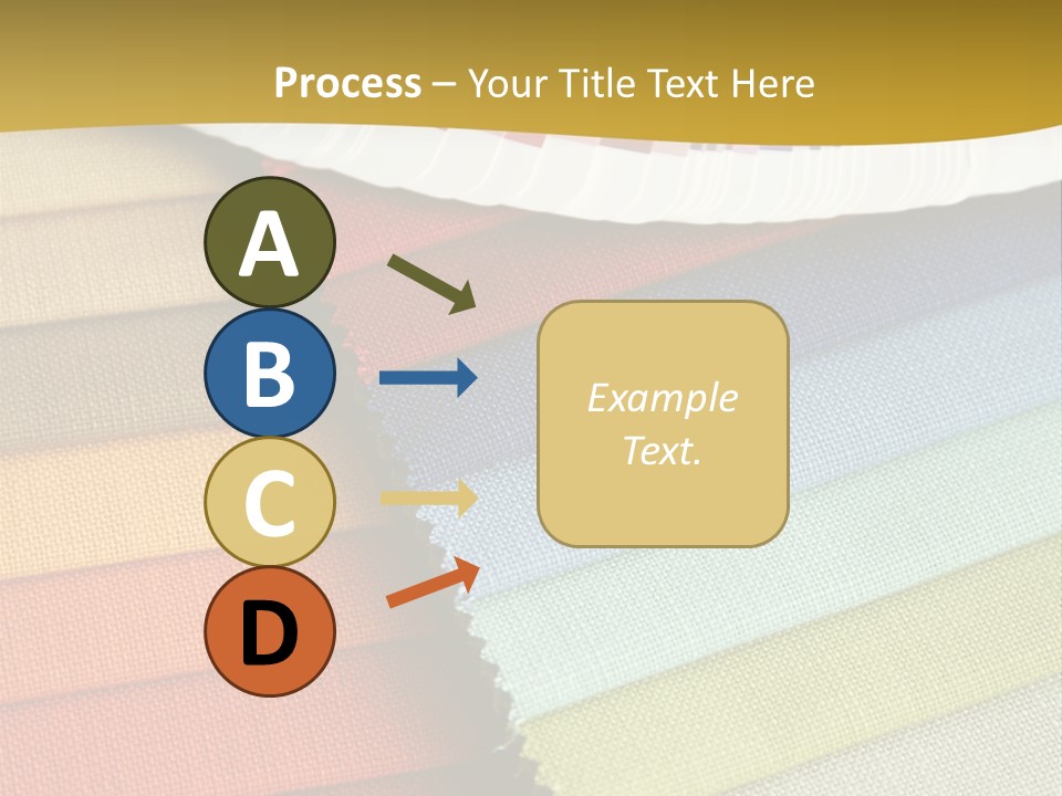 Samples Of A Fabric And Opened Color Card With Various Colors PowerPoint Template