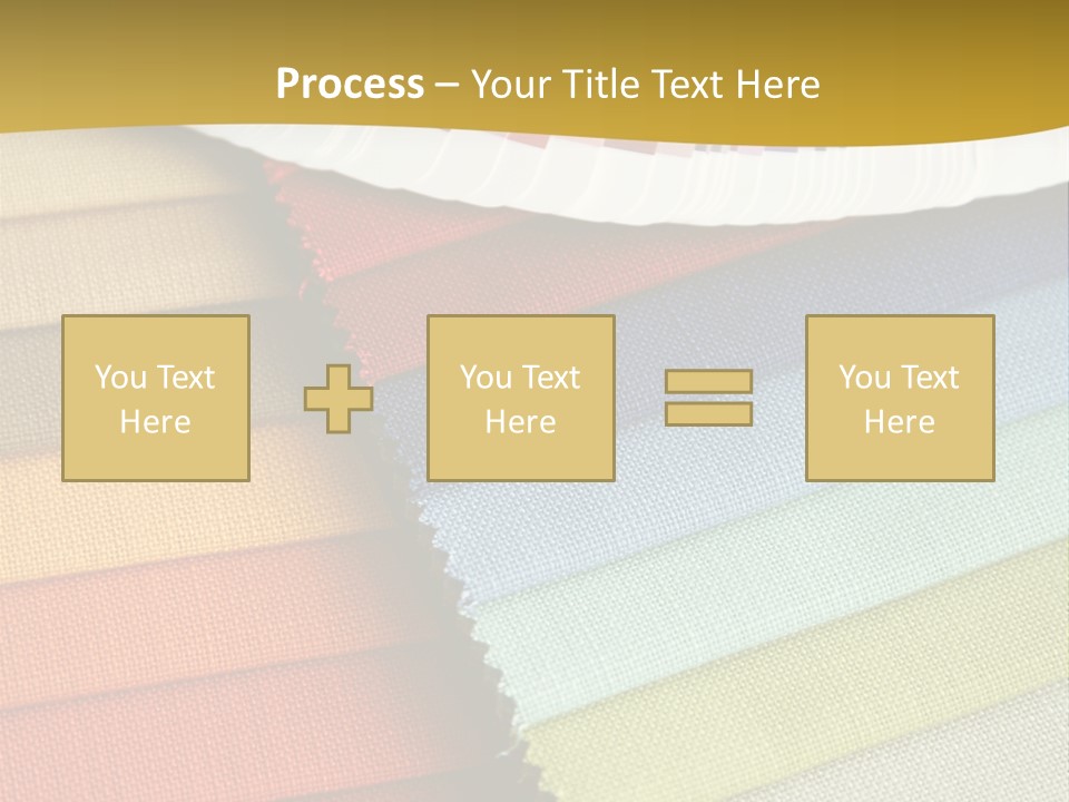 Samples Of A Fabric And Opened Color Card With Various Colors PowerPoint Template
