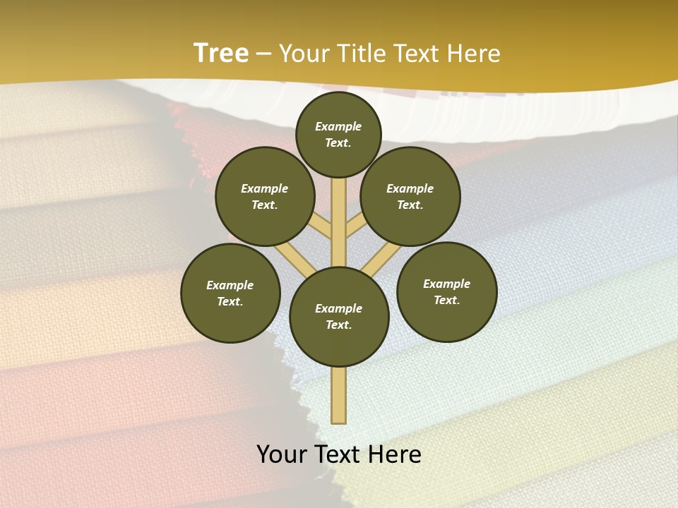 Samples Of A Fabric And Opened Color Card With Various Colors PowerPoint Template