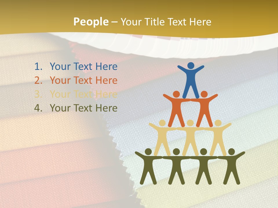 Samples Of A Fabric And Opened Color Card With Various Colors PowerPoint Template