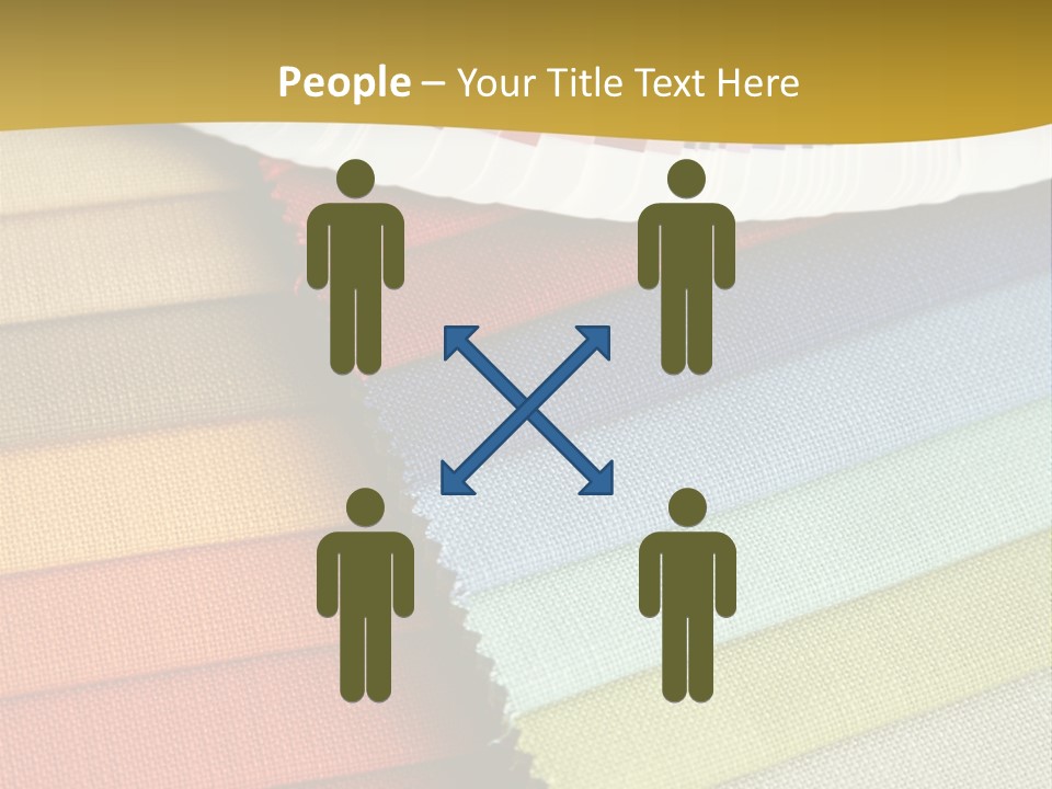 Samples Of A Fabric And Opened Color Card With Various Colors PowerPoint Template