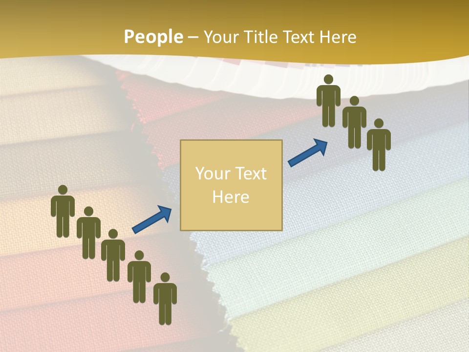 Samples Of A Fabric And Opened Color Card With Various Colors PowerPoint Template