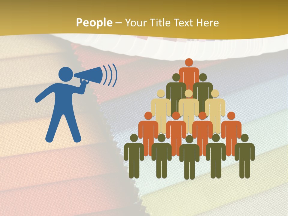 Samples Of A Fabric And Opened Color Card With Various Colors PowerPoint Template