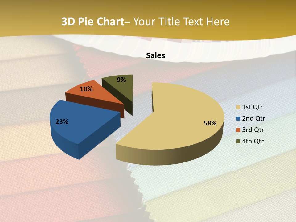 Samples Of A Fabric And Opened Color Card With Various Colors PowerPoint Template
