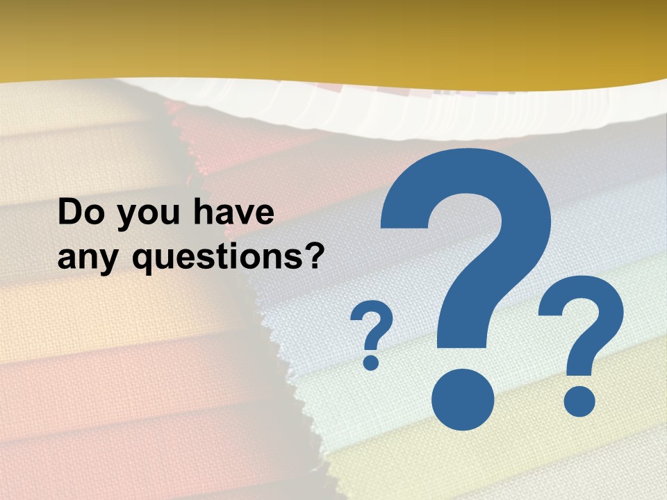 Samples Of A Fabric And Opened Color Card With Various Colors PowerPoint Template