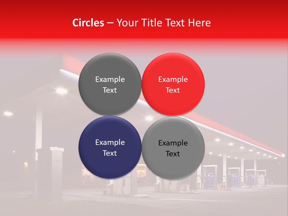 Gas Station At Night PowerPoint Template