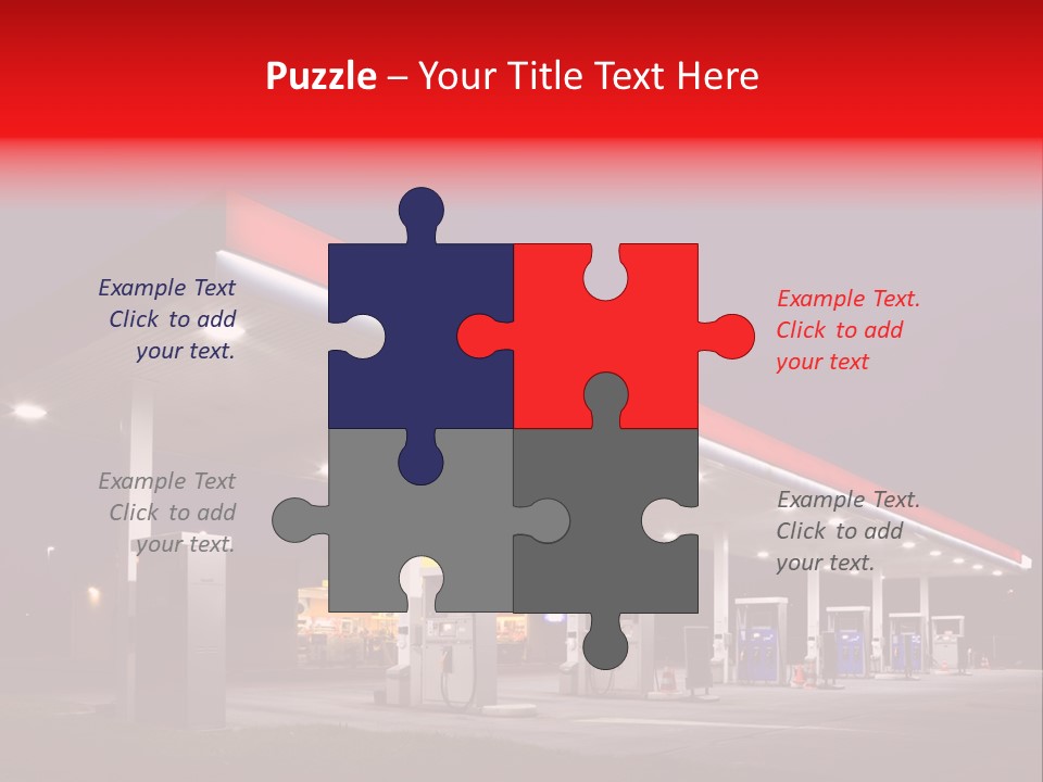 Gas Station At Night PowerPoint Template