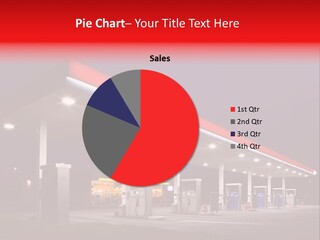 Gas Station At Night PowerPoint Template