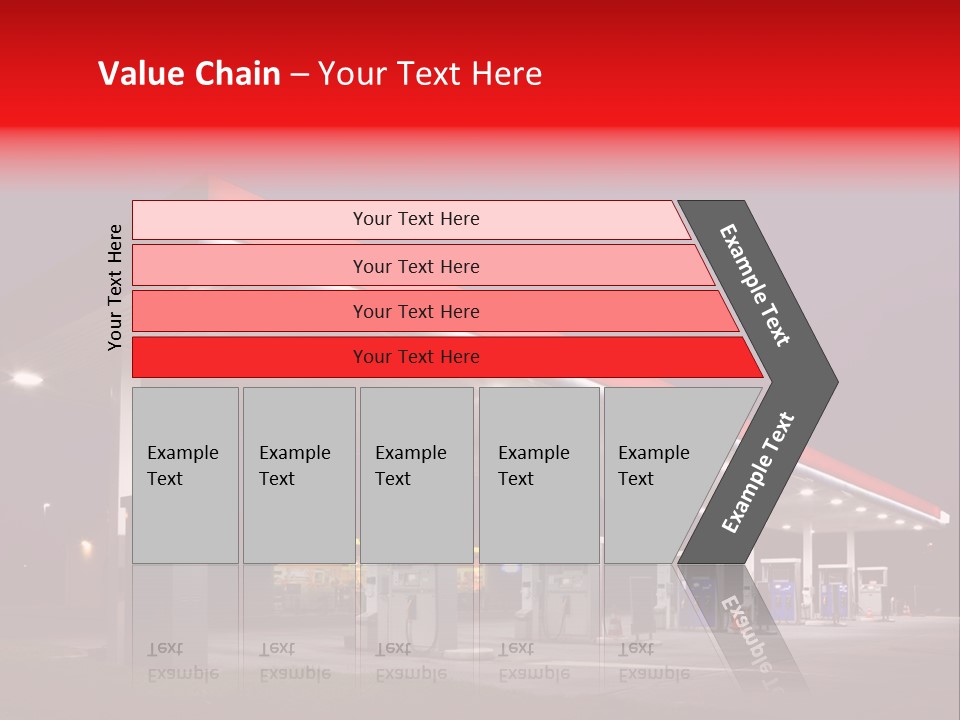 Gas Station At Night PowerPoint Template