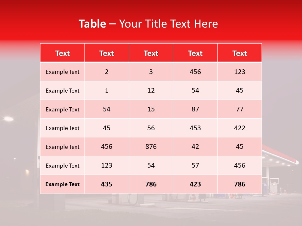 Gas Station At Night PowerPoint Template