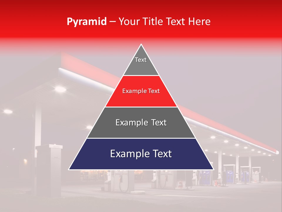 Gas Station At Night PowerPoint Template