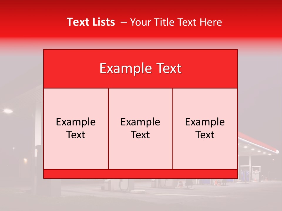 Gas Station At Night PowerPoint Template