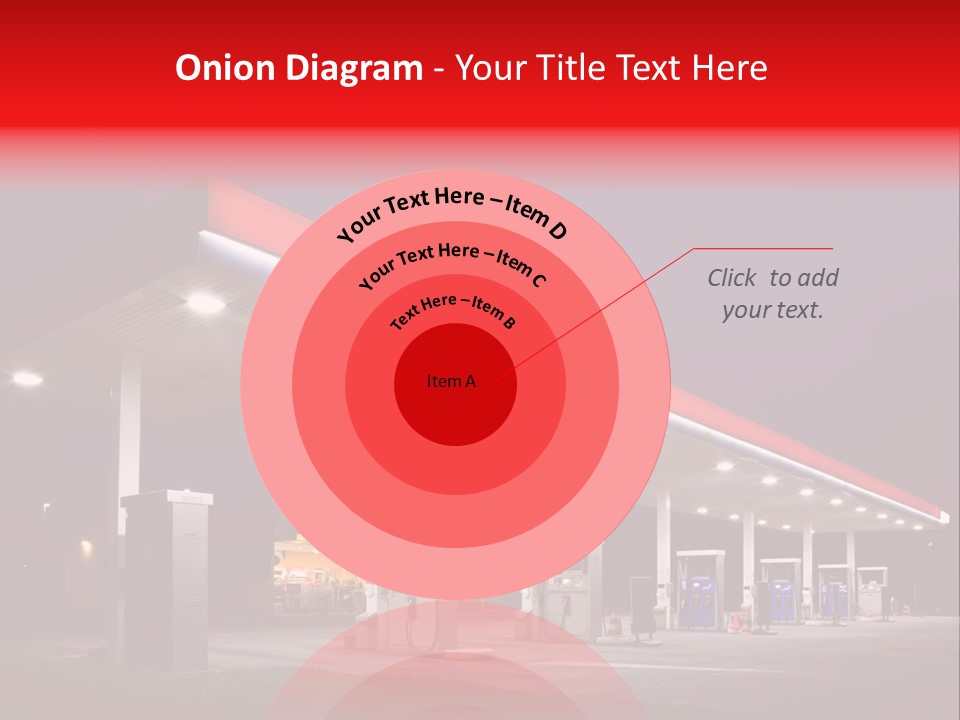 Gas Station At Night PowerPoint Template