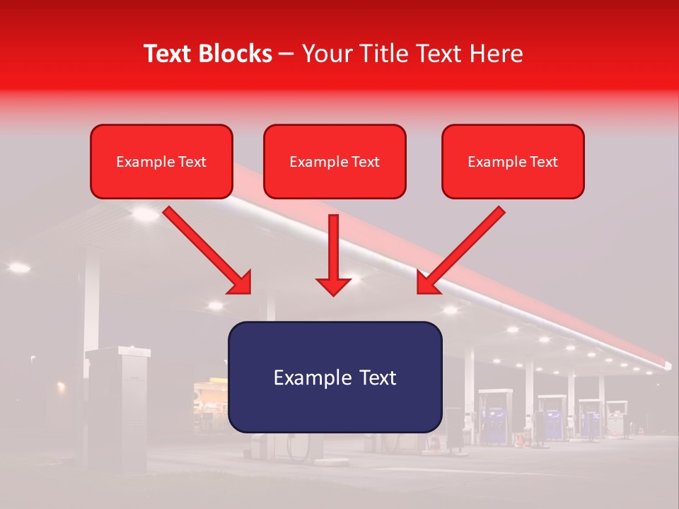 Gas Station At Night PowerPoint Template