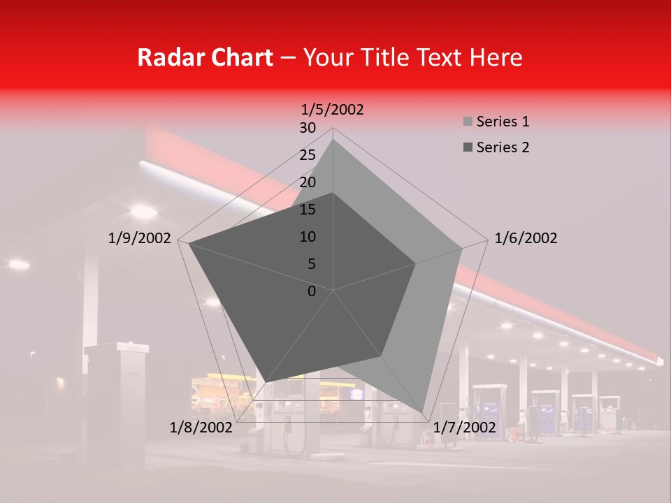 Gas Station At Night PowerPoint Template