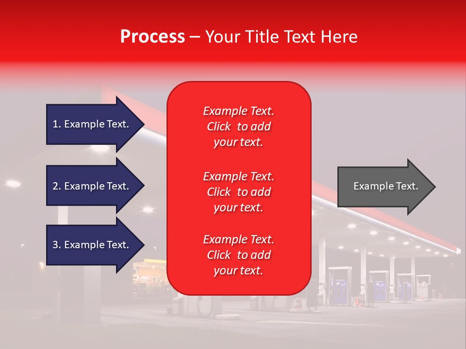 Gas Station At Night PowerPoint Template