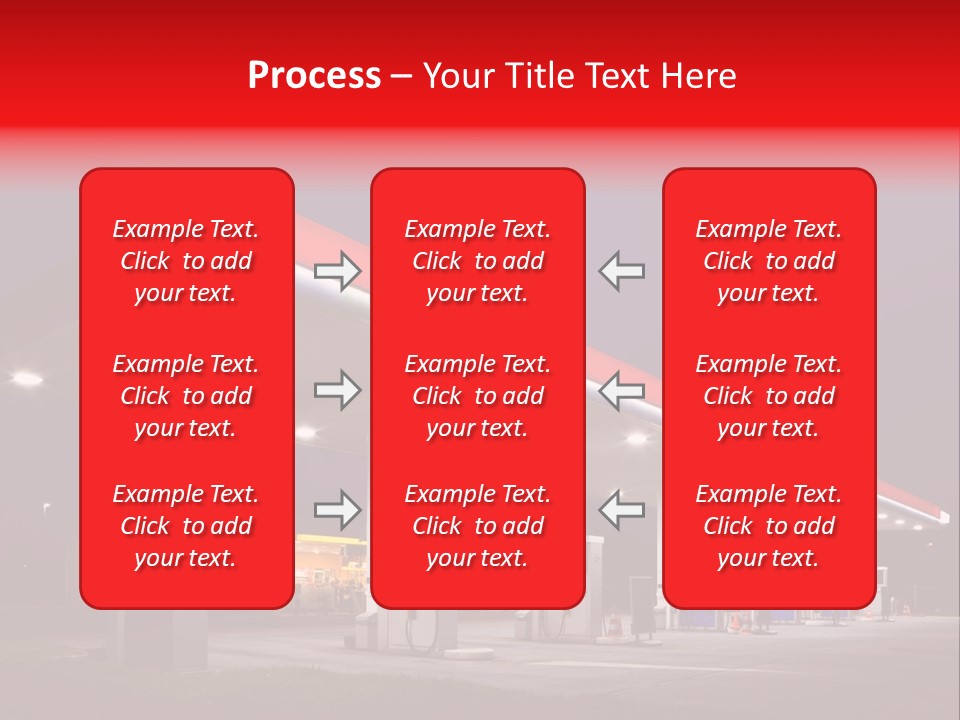 Gas Station At Night PowerPoint Template