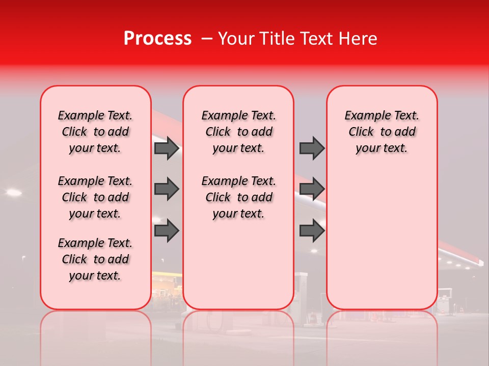 Gas Station At Night PowerPoint Template