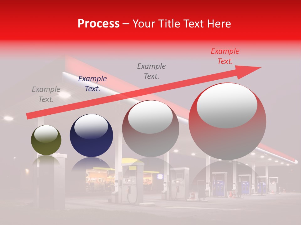 Gas Station At Night PowerPoint Template