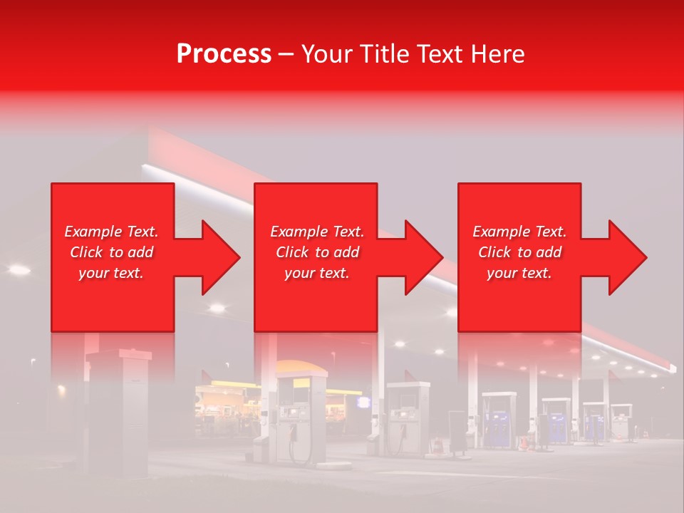 Gas Station At Night PowerPoint Template
