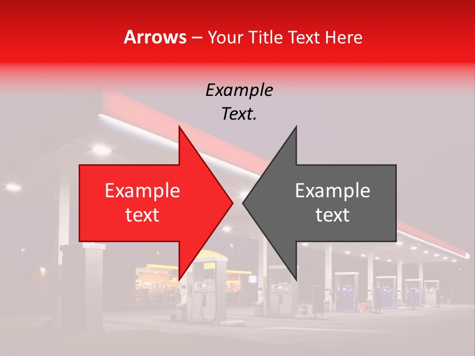Gas Station At Night PowerPoint Template