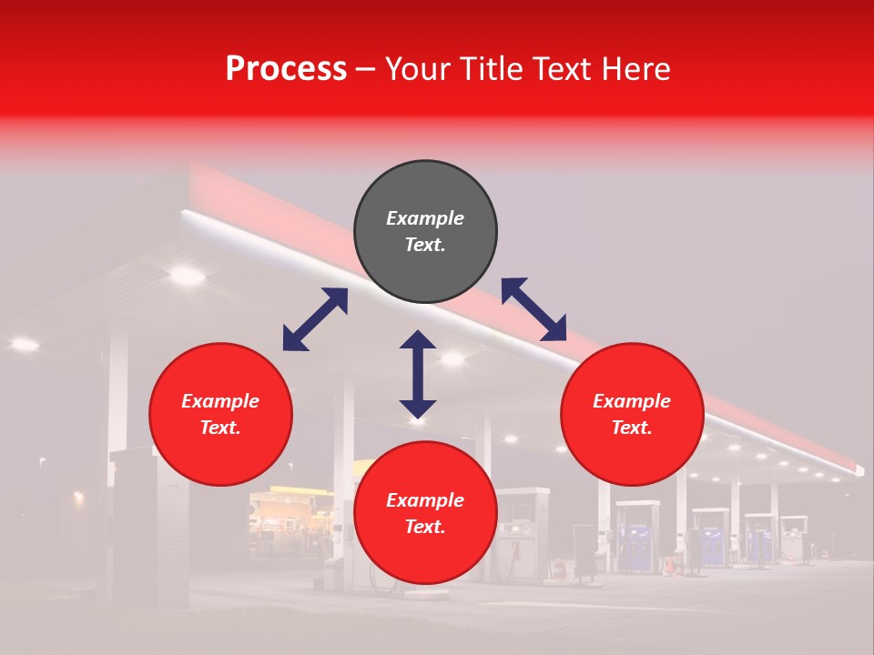 Gas Station At Night PowerPoint Template
