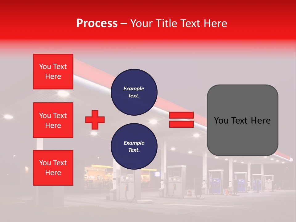 Gas Station At Night PowerPoint Template