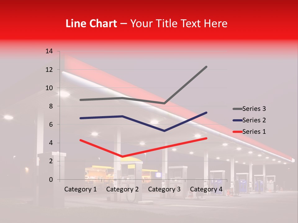 Gas Station At Night PowerPoint Template
