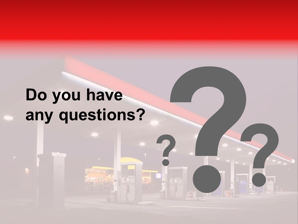 Gas Station At Night PowerPoint Template