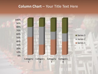 Beautiful Wedding Flower Arrangement Of Seats Along The Aisle PowerPoint Template